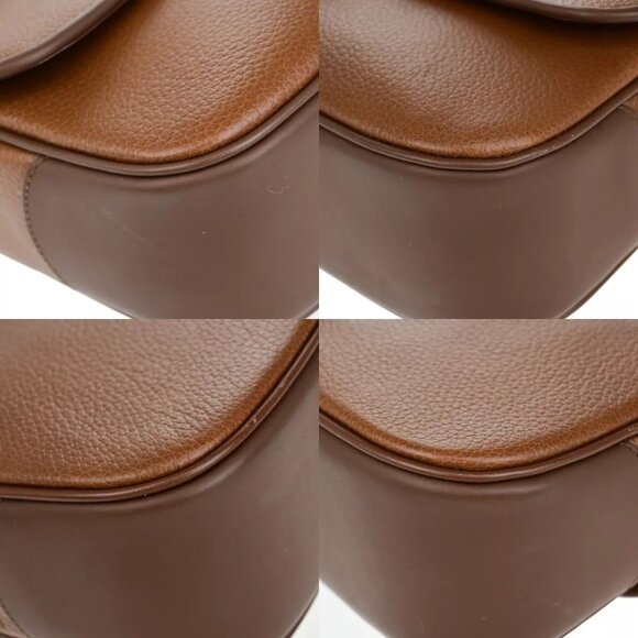 Burberrys Logo Nova Check Top Handle Hand Bag Leather Brown GHW - Picture 8 of 16